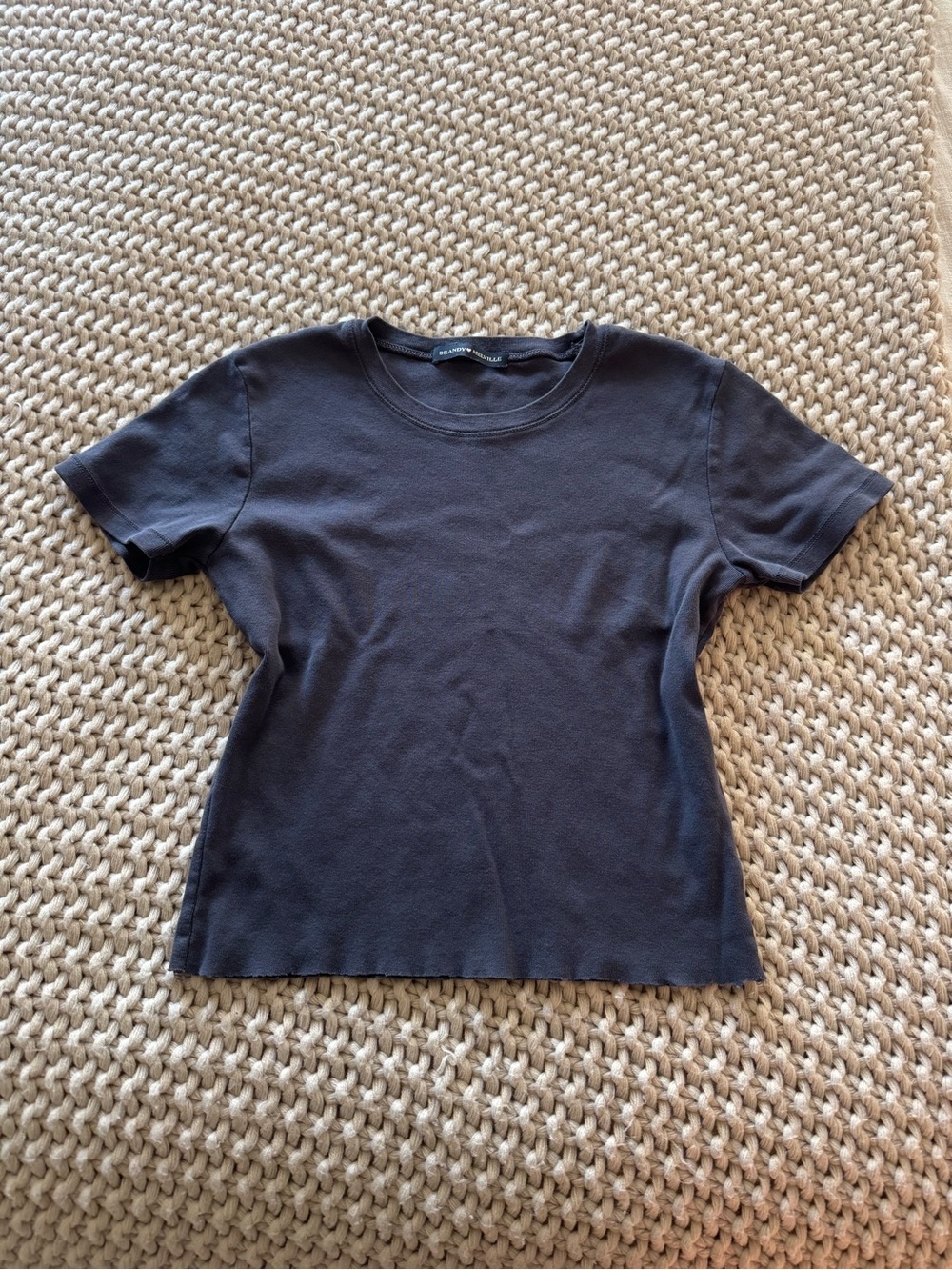 Brandy Melville Navy Cropped Tee
